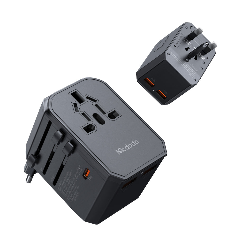 Mcdodo CP-429 G3 Universal 33W Travel Adapter 1C+2A+1AC - Black - Saif Al Najmi Kw